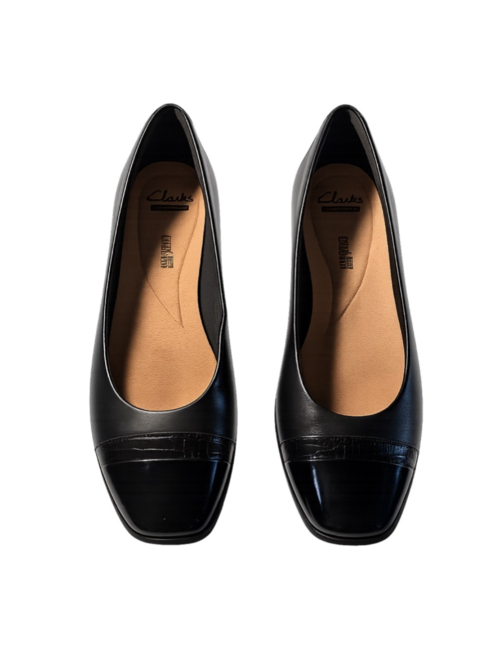 Women's Clarks Black Leather Flats & Loafers Size 8.5